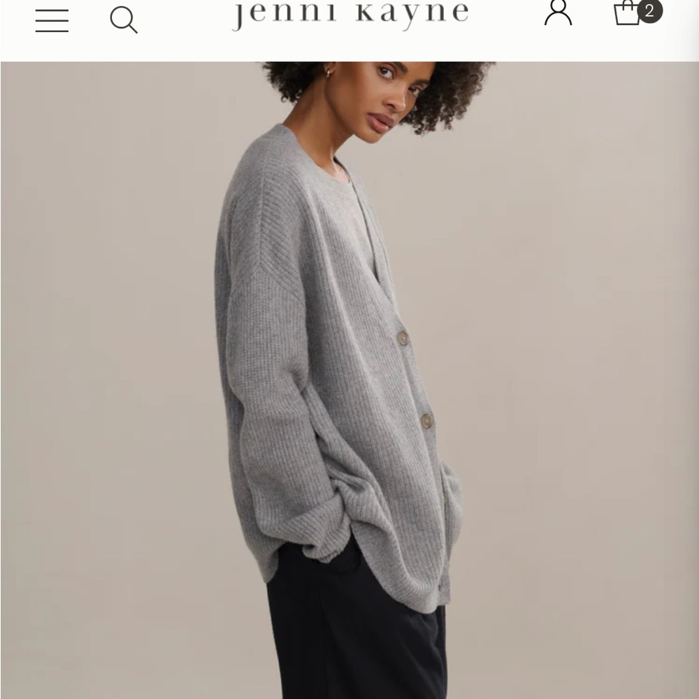 Jenni Kayne Gray Sweater cocoon